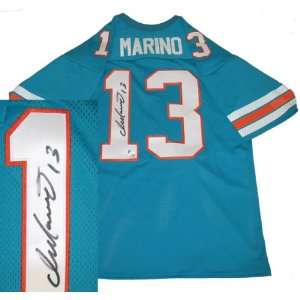Dan Marino Signed Authentic Miami Dolphins Jersey   Teal