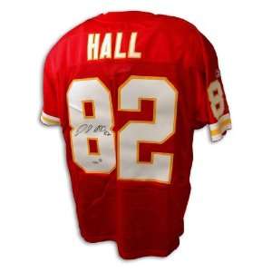 Dante Hall Autographed/Hand Signed Kansas City Chiefs Red Reebok 