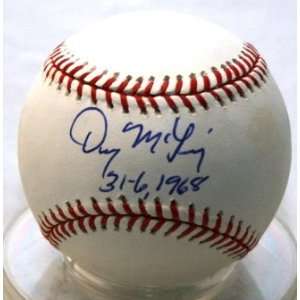 Denny McLain Autographed Baseball   Autographed Baseballs