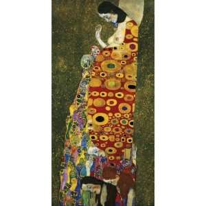 Gustav Klimt 19.75W by 39.5H  Die Hoffnung II Super Resin Gloss 1 
