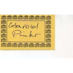  Harold Pinter Playwright Nobel Prize Signed Bookplate 