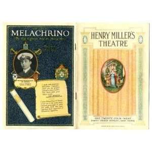 Henry Millers Theatre Program JUST LIFE 1926