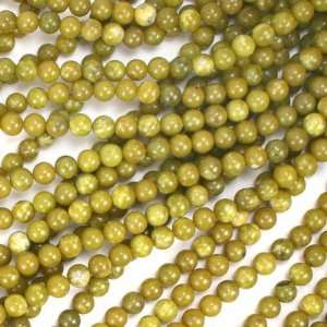  6mm Round Olivine Jade Gemstone Beads Arts, Crafts 