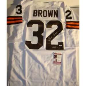 Jim Brown Signed Jersey   with HOF 71 Inscription