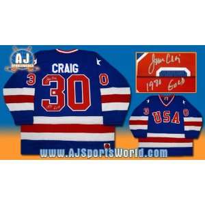  Jim Craig Signed Uniform   USA Gold Medal 80 Gold Sports 