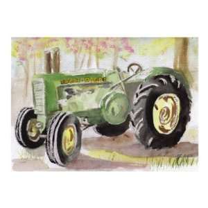  Old John Deere Tractor Giclee Poster Print by Linda Bartlett 