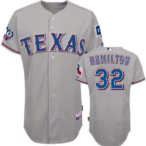 Josh Hamilton Jersey Adult Majestic Road Grey Authentic Cool Baseâ 