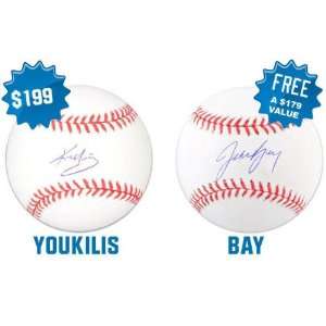 Kevin Youkilis Autographed Baseball Kit with a FREE Jason Bay 