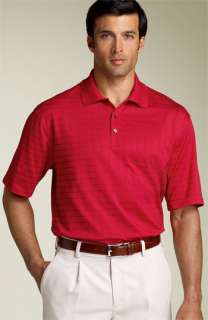 Tiger Woods Golf Apparel Stripe Drop Needle Polo  