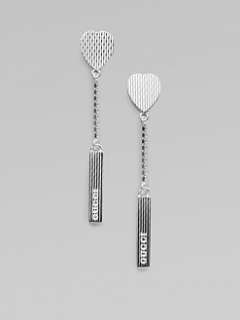 Gucci   Sterling Silver Heart Drop Earrings