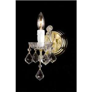 Maria Theresa 1 Light 12ö Chrome, Antique Brass or Gold Crystal Wall 