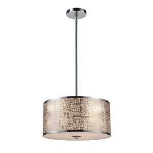  Medina 3 Light Pendant in Polished Stainless Steel W16 H 