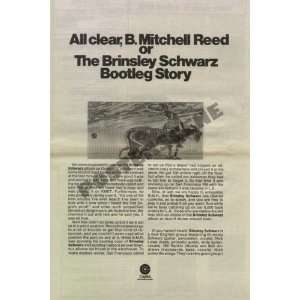  Brinsley Schwarz Nick Lowe LP Promo Ad Poster 1970