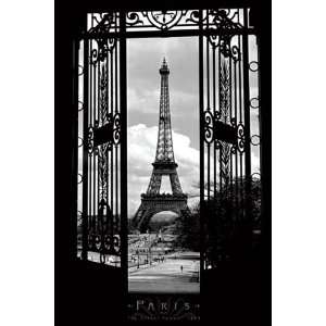  Eiffel Tower in 1909 Paris Black and White, Photography 