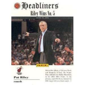 Pat Riley 2009 10 Panini Basketball Trading Card # 9   Miami Heat Head 