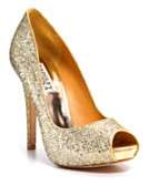 Badgley Mischka Peep Toe Platform Evening Pumps   Humbie II