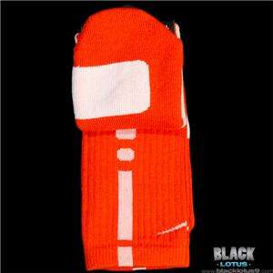 NEW RARE Nike Elite Basketball Crew Socks Orange/White Syracuse OKC 