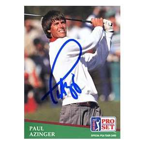 Paul Azinger Autographed / Signed 1991 Pro Set Card