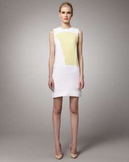 Silk Colorblock Dress  