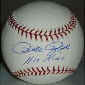  Pete Rose Signed Ball   w/ hit King