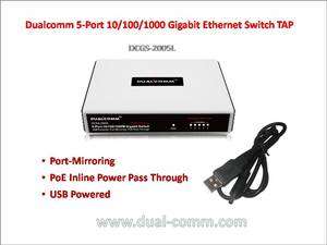 USB Powered Gigabit Ethernet Network TAP / Switch  
