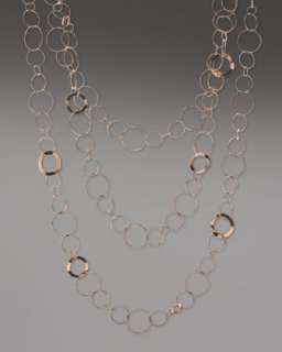Rose Long Three Strand Necklace
