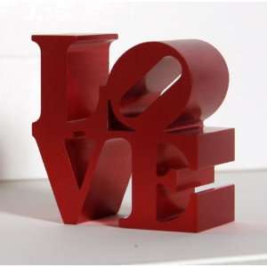 Robert Indiana, Love, Sculpture Paperweight, Red