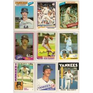 Ron Guidry (9) Card Topps Baseball Lot (1977 1978 1980 1981 1982 1983 