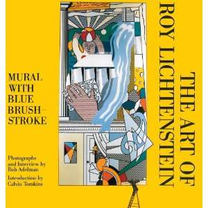  The Art of Roy Lichtenstein Mural with Blue Brushstroke 