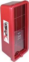 Fire Extinguisher Cabinet, Hammer, Lock, Red 2.5 5 lb  