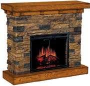 Classic Flame Flagstone Electric Fireplace Heater w/ Remote & 10 Year 