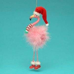 Fabulous Santa Flamingo Ornament Kurt Adler  