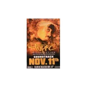 2pac, Tupac Shakur   Tupac Resurrection Movie Soundtrack Poster 25X37 