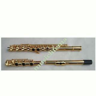 17close hole flute real gold body&parts carve your logo  