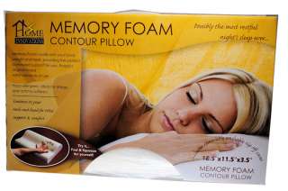 Memory Foam Contour Pillow Neck Head Support Comfort 0072180698582 