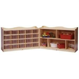 Steffy SWP1180 20 Tray Scalloped Fold and Lock Mobile Storage Unit 