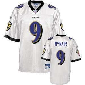 Steve McNair Jersey Reebok White Replica #9 Baltimore Ravens Jersey