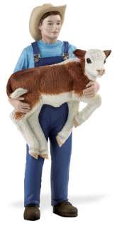 Farmer Mike with a Calf ~ FREE SHIP w/ $25+ Safari  