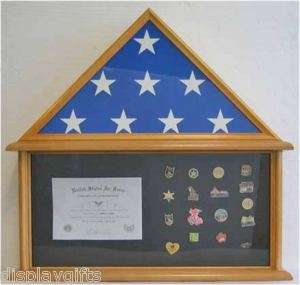 Military Burial/Funeral 5X9.5 Flag Display Case  