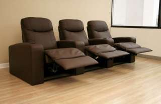 Home Theatre Seating Row of 3 Black   Click Image to Close