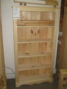 AMISH Solid Pine Bookcase Shelf UNFINISHED Heirloom  