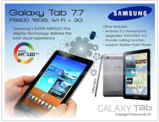 Samsung Galaxy Tab P6800 16GB Wi Fi + 3G 7.7in extra microSDHC self up 