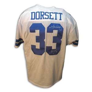 Tony Dorsett Jersey   White Throwback wHOF 94   Autographed NFL 