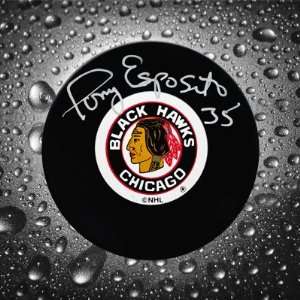 Tony Esposito Chicago Blackhawks Autographed Puck
