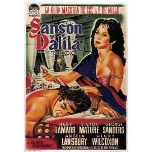  Samson and Delilah (1959) 27 x 40 Movie Poster Spanish 
