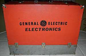 Vintage Early General Electric Electronics Tubes TV/Radio Service Case 