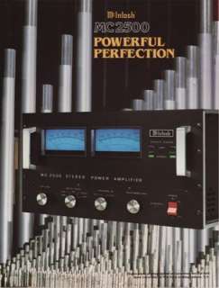 Mcintosh MC 2500 Black Stereo Power Amplifier Brochure  