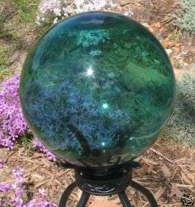 Gazing Ball New Glass Garden Globe 12 Teal Green  