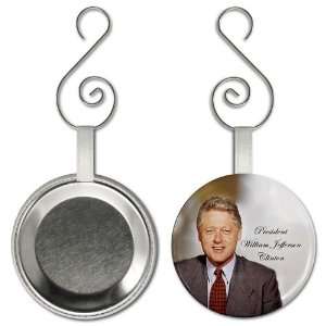 US President William Jefferson Clinton 2.25 inch Button Style Hanging 