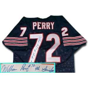 William Perry Chicago Bears Autographed Throwback Jersey with The 
